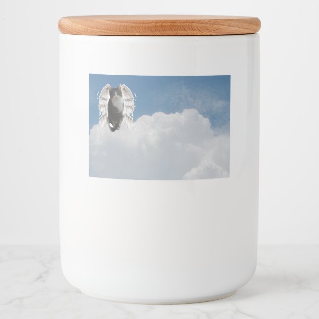 Boo Angel 7 x 5cm Food Container Label Set (Front)