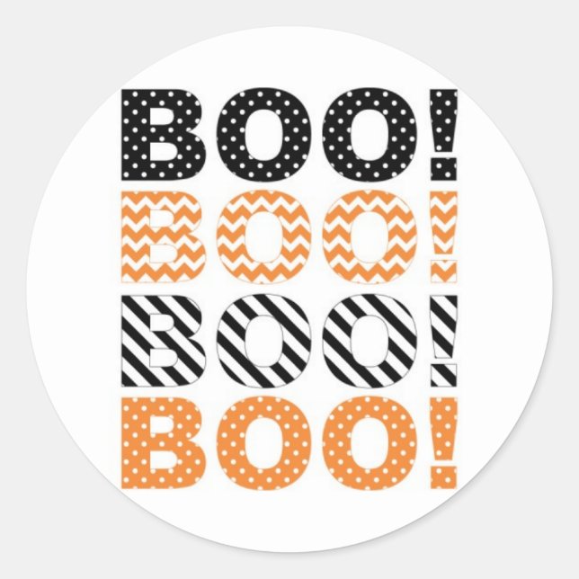 Boo ! Autocollant (Devant)