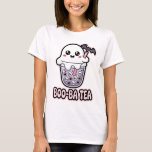Boo-Ba Tea Drôle Fantôme Boba T-Shirt Cute Kawai