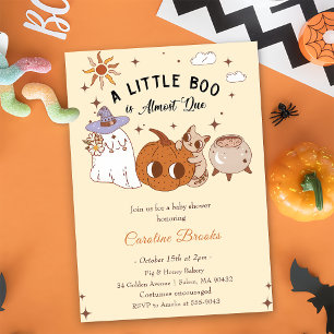 Boo Baby Shower a Little Boo Is Almost Due Invitation