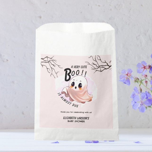 Boo Baby Shower Halloween Pink themed Cute Party Favour Bag (Creator Uploaded)