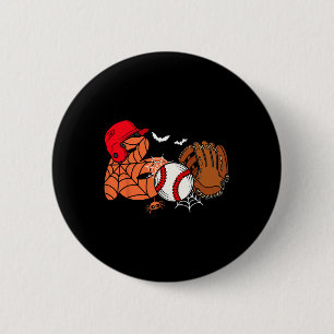 Boo Baseball Halloween Player Catcher Pitcher Spoo 2 Inch Round Button