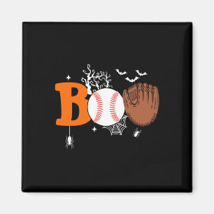 Boo Baseball Halloween Spooky Halloween Baseball P Magnet