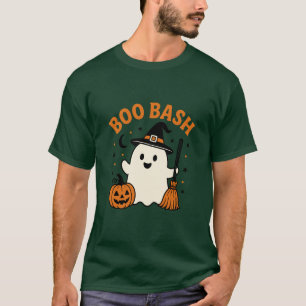 Boo Bash Cute Witch Ghost Halloween Party Design T-Shirt