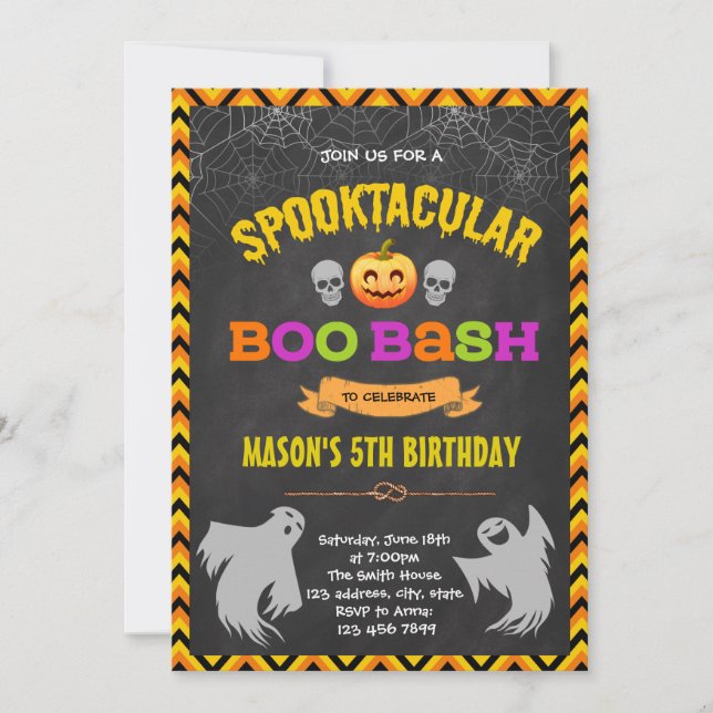 Boo bash party invitation (Front)