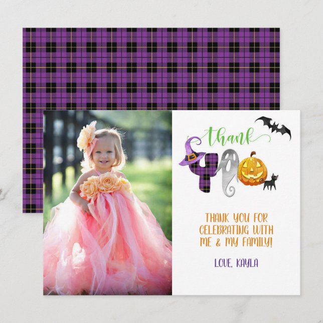 Boo Bash Thank You Photo Card (Front/Back)