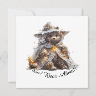 Boo! Bear Ahead! Teddy bear. Ghost Teddy Invitation