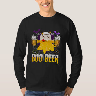 Boo Beer Funny Ghost Dringking Beer Halloween T-Shirt