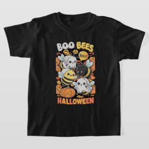 Boo Bees Cute Halloween Ghosts and Pumpkins T-Shirt