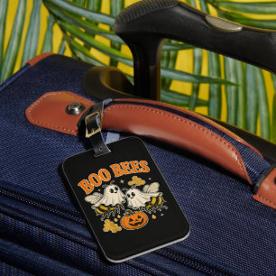 Boo Bees Funny Ghost Bee Pun Cute Halloween Luggage Tag