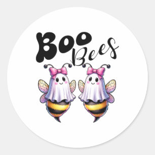 Boo Bees Ghost Bee Halloween Costume Women Funny  Classic Round Sticker