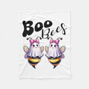 Boo Bees Ghost Bee Halloween Costume Women Funny Fleece Blanket