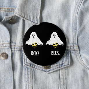 Boo Bees Ghost Humour Halloween 4 Inch Round Button