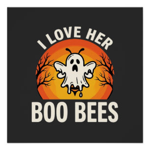 Boo Bees Halloween Ghost Bee Funny Design_1 Poster