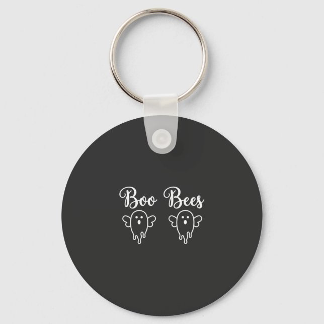 Boo Bees Halloween Ghost Design Keychain (Front)