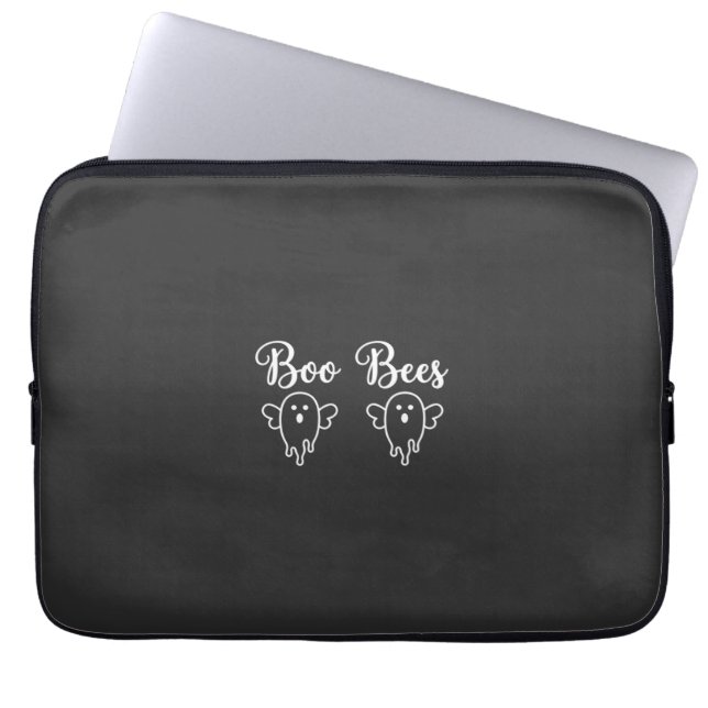 Boo Bees Halloween Ghost Design Laptop Sleeve (Front)