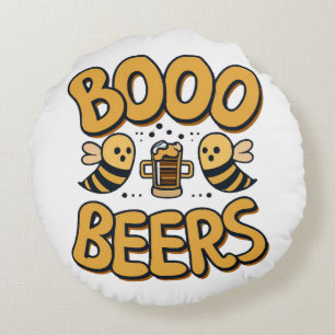 Boo Bees Round Pillow