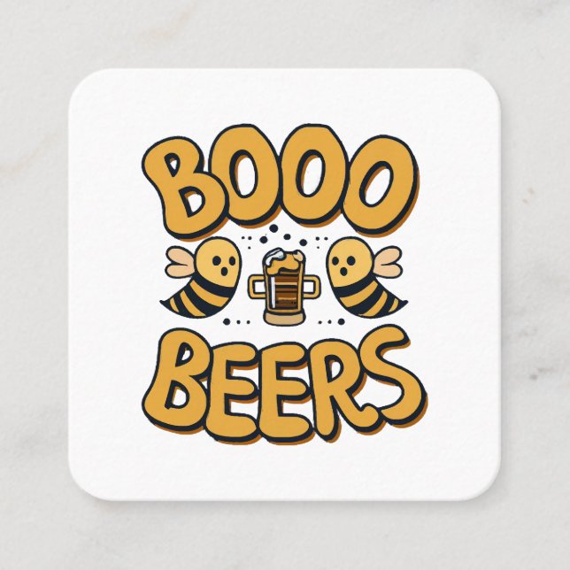 Boo Bees Square Business Card (Front)