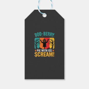 Boo-Berry Pie Halloween Ice Scream Design Gift Tags