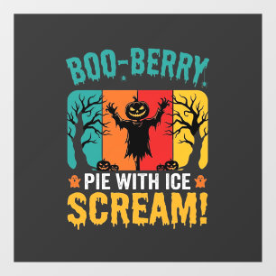 Boo-Berry Pie Halloween Ice Scream Design Window Cling