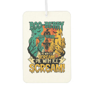 Boo Berry Pie Ice Scream Pumpkin Scarecrow Hallowe Air Freshener