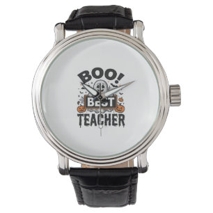Boo Best Teacher Vintage Halloween Teacher Design_ Watch