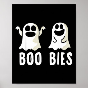 Boo-bies Ghost Funny Halloween Poster