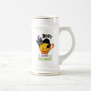 Boo Black Cat, Scary Pumpkin Coffee Halloween Beer Stein