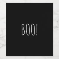 Boo black simple typography funny cute Halloween