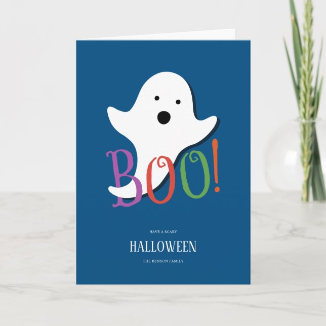 Boo ! Bonne carte enfant Halloween (Devant)