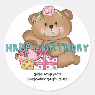 Boo Boo Bear 5 Birthday Party Stickers