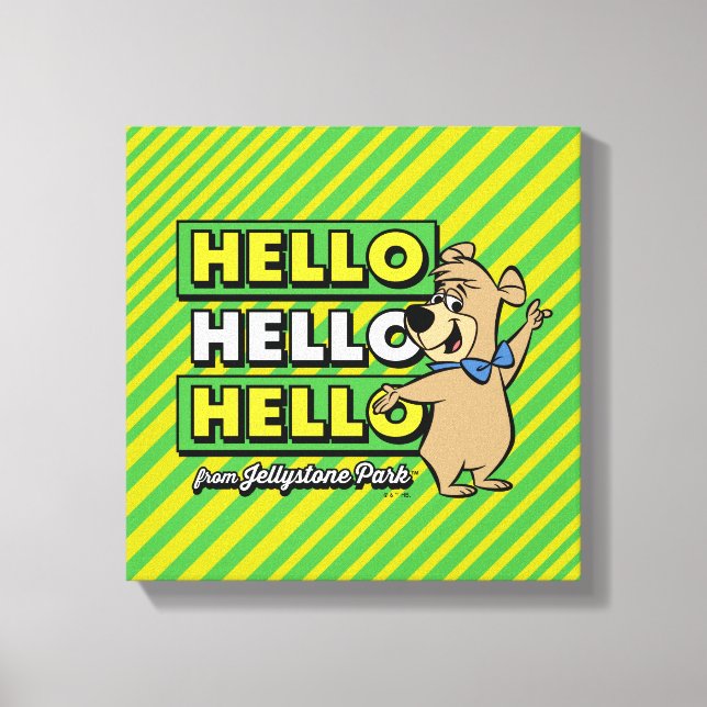 Boo-Boo Bear Hello Hello Hello From Jellystone Canvas Print (Front)