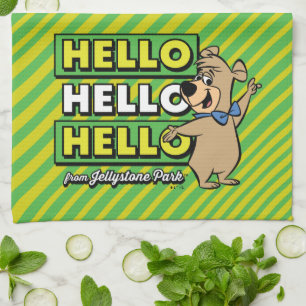 Boo-Boo Bear Hello Hello Hello From Jellystone Kitchen Towel