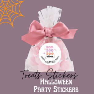 BOO BOO BOO Vibes Halloween Custom Classic Round Sticker