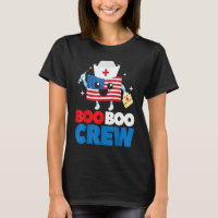 Boo Boo Crew American Flag  4th Of July USA Nurse