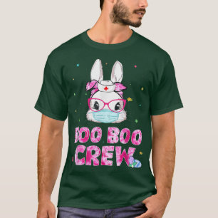 Boo Boo Crew Bunny Nurse Easter Tie Dye Mask Glass T-Shirt