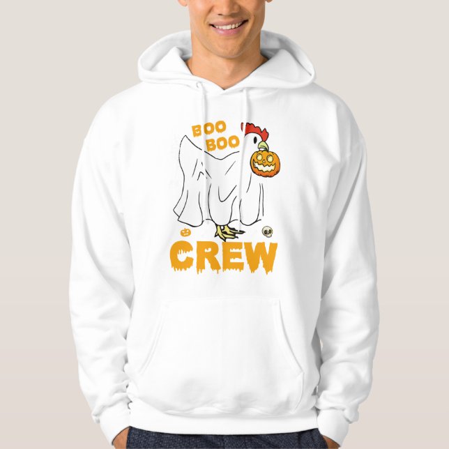 Boo boo crew chicken funny halloween hoodie (Front)