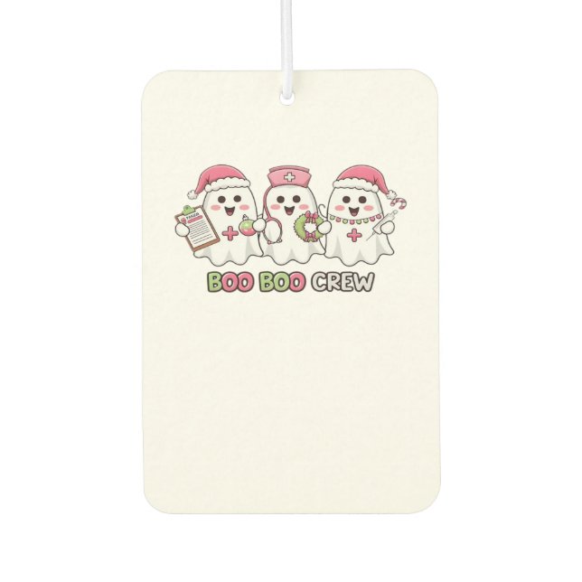 Boo Boo Crew Christmas, Ghost Nurse Oversized T-Sh Air Freshener (Front)