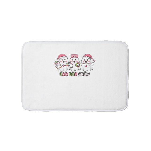 Boo Boo Crew Christmas, Ghost Nurse Oversized T-Sh Bath Mat (Front)
