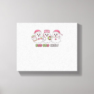 Boo Boo Crew Christmas, Ghost Nurse Oversized T-Sh Canvas Print