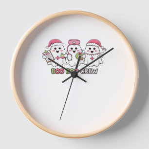 Boo Boo Crew Christmas, Ghost Nurse Oversized T-Sh Clock