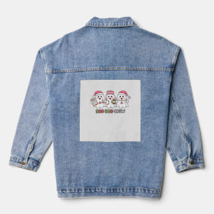 Boo Boo Crew Christmas, Ghost Nurse Oversized T-Sh Denim Jacket