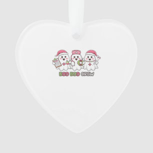 Boo Boo Crew Christmas, Ghost Nurse Oversized T-Sh Ornament
