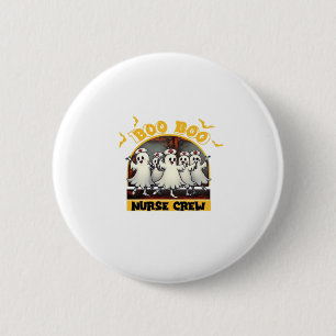 BOO BOO CREW CLASSIC NURSE HALLOWEEN T-SHIRT Overs 2 Inch Round Button