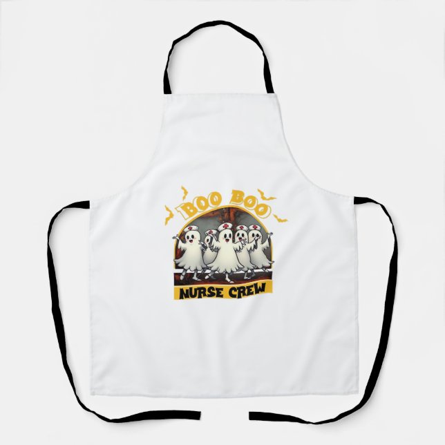BOO BOO CREW CLASSIC NURSE HALLOWEEN T-SHIRT Overs Apron (Front)