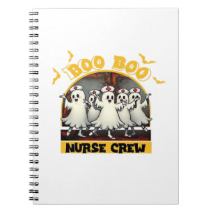 BOO BOO CREW CLASSIC NURSE HALLOWEEN T-SHIRT Overs Notebook
