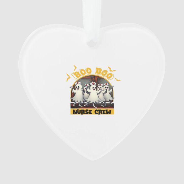 BOO BOO CREW CLASSIC NURSE HALLOWEEN T-SHIRT Overs Ornament (Front)