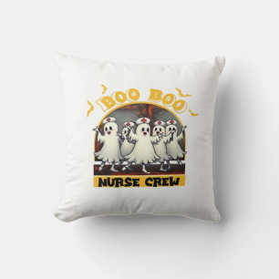 BOO BOO CREW CLASSIC NURSE HALLOWEEN T-SHIRT Overs Throw Pillow