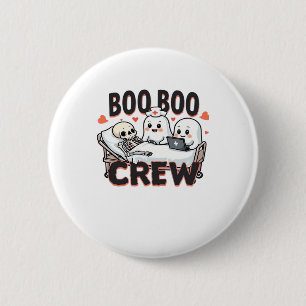 Boo Boo Crew Cute Halloween Nurse Ghosts Essential 2 Inch Round Button