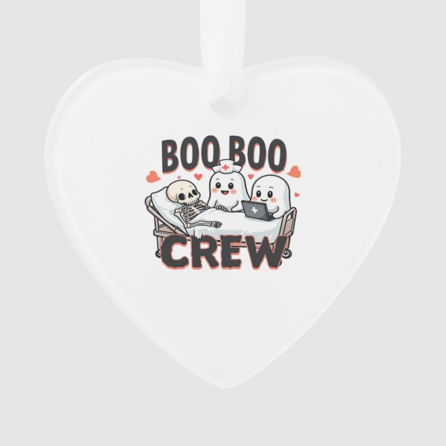 Boo Boo Crew Cute Halloween Nurse Ghosts Essential Ornament (Front)